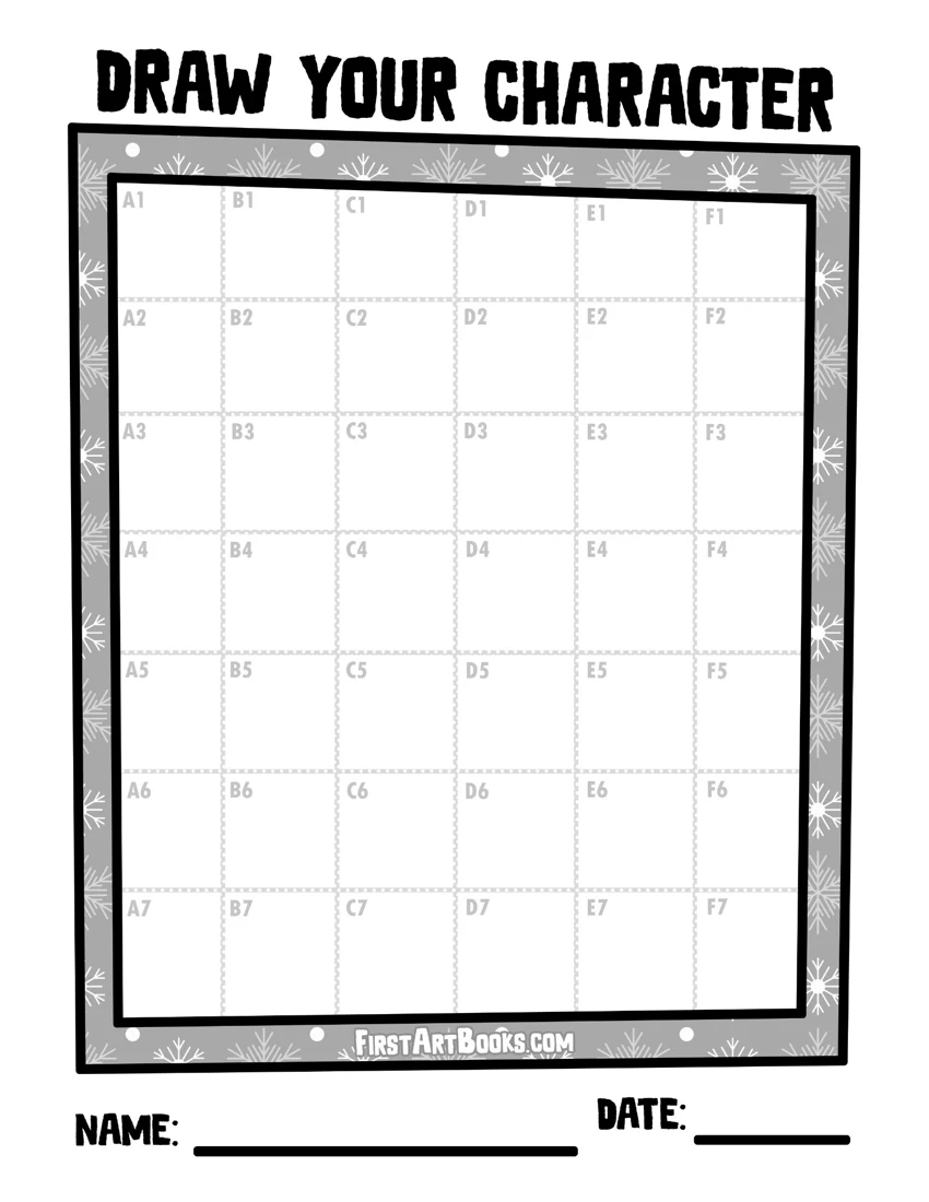 Preview of free blank grid drawing worksheet