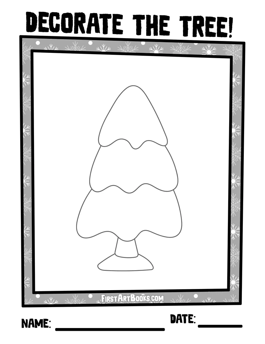 Decorate the tree free printable