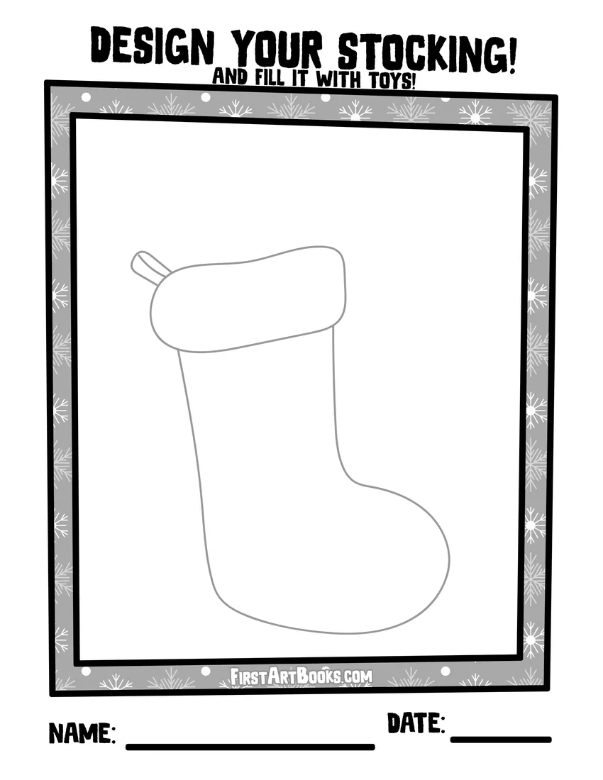 Design your stocking free printable