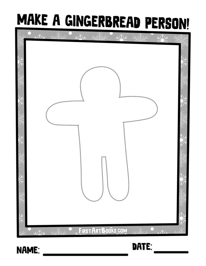 Make a gingerbread person free printable
