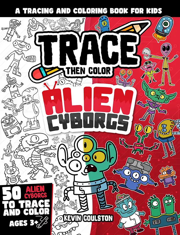 Cover of Trace Then Color: Alien Cyborgs