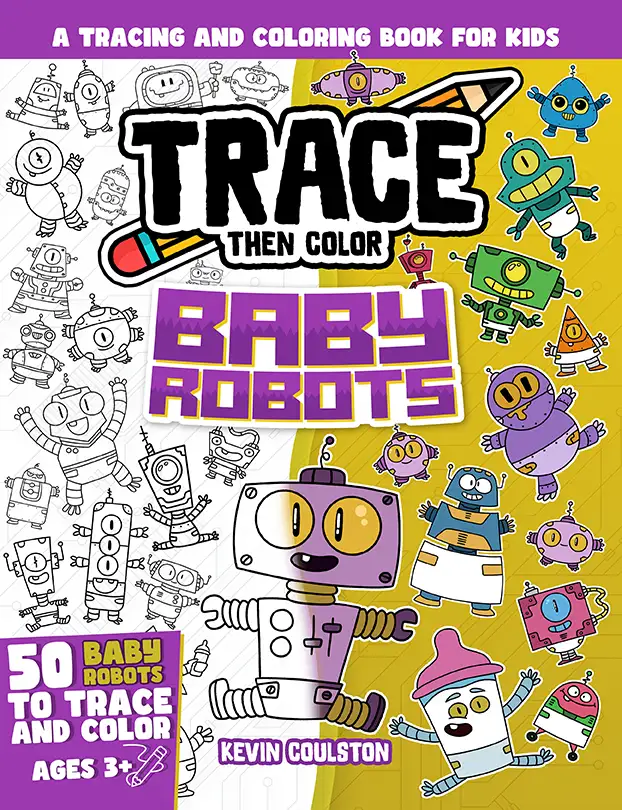 Cover of Trace Then Color: Baby Robots