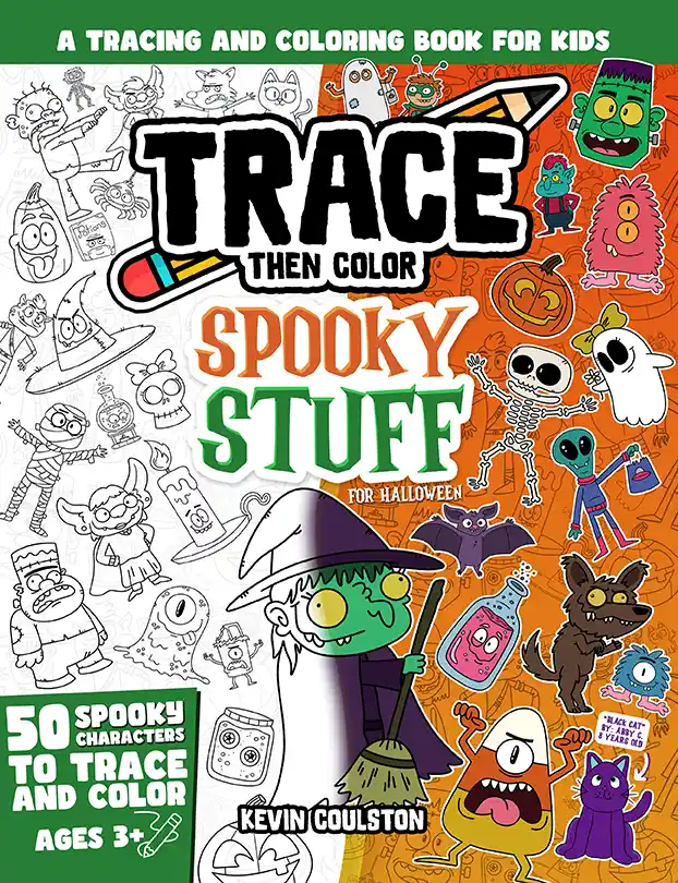 Cover of Trace Then Color: Spooky Stuff For Halloween